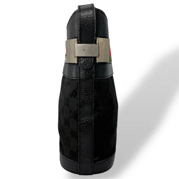 Gucci Black Shoulder Bag with Red and Green Accents - Picture 4 of 16